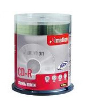 17335 - Imation - CD-R 52x 100pk Spindle Silver Inkjet Hub Printable