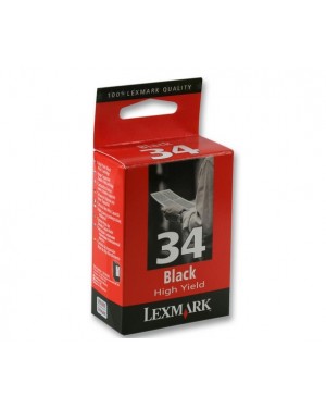 18C0034E - Lexmark - Cartucho de tinta 34XL preto Z810 Z812 Z815 Z816 Z818 X5250 X5260 X5270 X5210