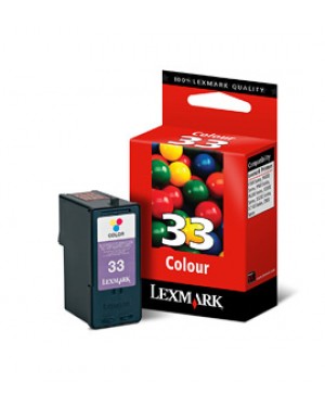 18CX033B - Lexmark - Cartucho de tinta #33 ciano magenta amarelo X5250 X3330 P4350 P6350 X5270 Home Copier Plus P6250 X7170 X