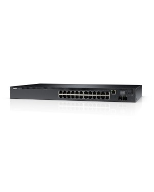 210-ABNV - DELL - Switch N2024 L2 com 24x 10/100/1000Mbps + 2x 10GbE SFP+ e 2x Portas Stacking