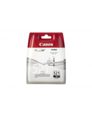 2933B005 - Canon - Cartucho de tinta CLI-521BK preto MP/620/630/980 PIXMA IP/3600/4600