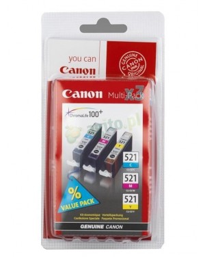 2934B007 - Canon - Cartucho de tinta CLI-521 ciano magenta amarelo PIXMA MP560