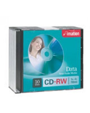 40955 - Imation - CD-RW 4x 10pk Slim Jewel Case
