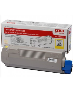 43865721 - OKI - Toner amarelo C5850/5950/MC560