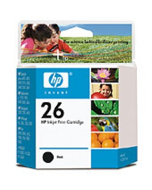 51626AC - HP - Cartucho de tinta 26 preto