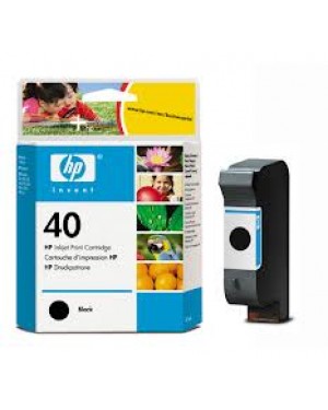 51640AL - HP - Cartucho de tinta 40 preto Deskjet 1200c 1200c/ps Designjet 230 250c 330 350c 430 45