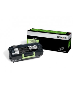 52D2H0E - Lexmark - Toner 522H preto MS812de MS812dn MS810de MS811dn MS810dn MS812dtn MS810n MS81