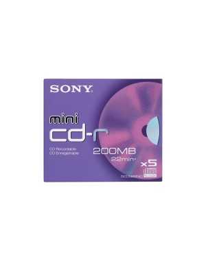 5CDQ22ND - Sony - 5-pk 24X mini CD-R 200MB