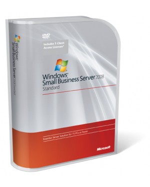 6UA-02185 - Microsoft - Software/Licença Windows Small Business Server 2008 Standard, OLP 5 NL Device CAL, Single