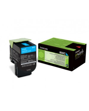 80C20C0 - Lexmark - Toner 802C ciano CX510de CX410de CX410e CX510dhe CX510dthe CX410dte CX310dn C