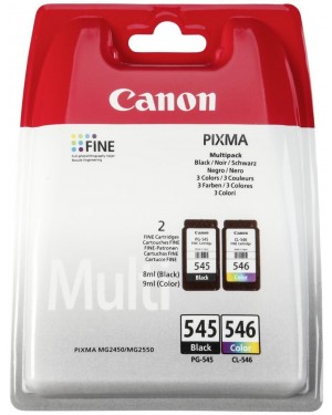 8287B005 - Canon - Cartucho de tinta PG-545/CL-546 preto ciano magenta amarelo PIXMA MG2450