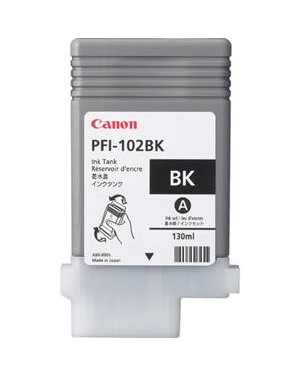 895B001 - Canon - Cartucho de tinta PFI-102BK preto iPF500/iPF600/iPF700