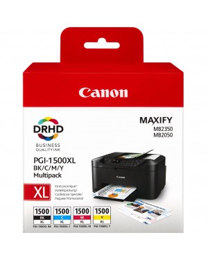 9182B004 - Canon - Cartucho de tinta PGI-1500XL preto ciano magenta amarelo MAXIFY MB2050