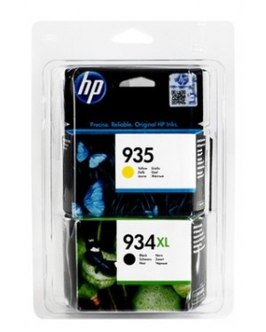 934XL/935 3CL PACK - HP - Cartucho de tinta 934XL preto amarelo Officejet 6820 (B6T06A) Pro 6830 (E3E02A#B1H) 6835 (J2D37