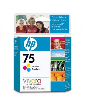 B3B21AN - HP - Cartucho de tinta 75 ciano magenta amarelo