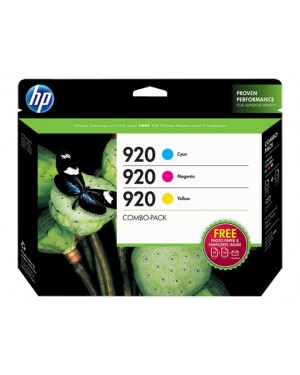 B3B30FN - HP - Cartucho de tinta 920 ciano magenta amarelo Officejet E609n/E609a/E710n/E709n/E709a/E809a/E910a/E710n