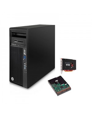 BG1X35ET5 - HP - Desktop Z DWS BUNDEL Z230 MT 4Core 3.3GHz CPU, AMD W5100, 16GB geheugen, 256GB SSD, 1TB HDD (G1X35ET+J3G92AT+LQ037AT)