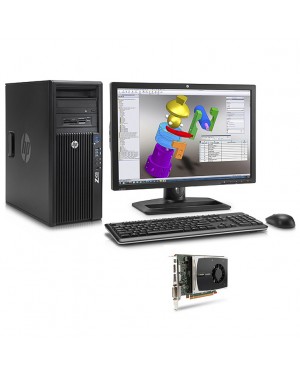 BWM477ET1 - HP - Desktop Z WORKSTATION BUNDEL (WM477ET+WS094ET+XW477AT) Z420 Quad-Core Xeon E5-1620 (3.6-3.8GHz) en NVIDIA Q2000 en 24" ZR2440w