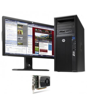BWM495ET3 - HP - Desktop Z WORKSTATION BUNDEL (WM495ET+WS094ET+XW477AT) Z220 CMT Quad-Core Xeon E3-1245v2 (3.4-3.8GHz) met Q2000 en 24inch IPS monitor
