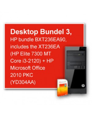 BXT236EA90 - HP - Desktop Elite 7300 MT + YD304AA