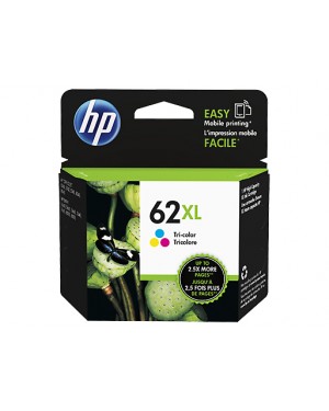 C2P07AE - HP - Cartucho de tinta 62XL ciano magenta amarelo ENVY 5640 eAiO 7640 Officejet 5740