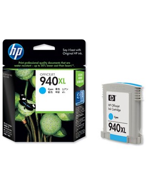 C4907A - HP - Cartucho de tinta 940XL ciano OfficeJet Pro 8000 8500 8500A.