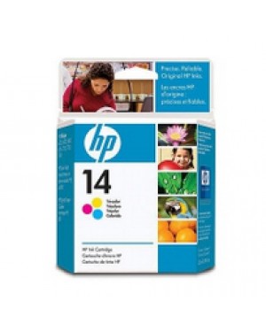 C5010AC - HP - Cartucho de tinta 14 ciano magenta amarelo