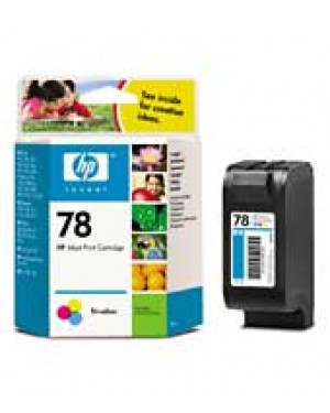 C6578A - HP - Cartucho de tinta 78 ciano magenta amarelo Color Copier 290 DeskJet 1180c 1220c 1220c/ps 1280 3810 3