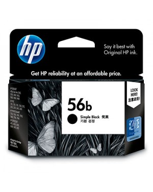 C6656B - HP - Cartucho de tinta 56b preto