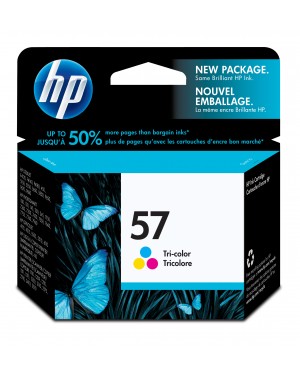 C6657AC - HP - Cartucho de tinta 57 ciano magenta amarelo