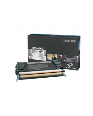 C734A2KG - Lexmark - Toner preto X736de X738de X734de X738dte C734dn C736dn C736n C736dtn C73