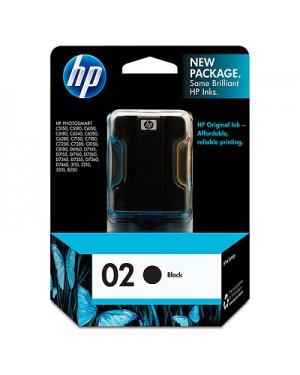 C8721WL - HP - Cartucho de tinta 02 preto