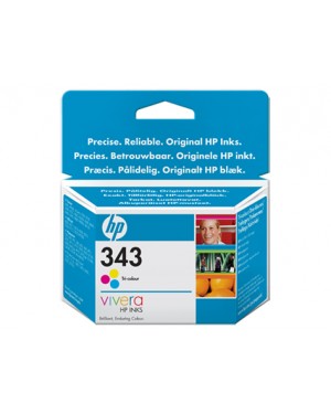 C8766EE#BA3 - HP - Cartucho de tinta ciano, magenta, amarelo Tricolor