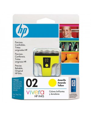 C8773WL - HP - Cartucho de tinta 02 amarelo Photosmart: 3110 3210 3310 8250