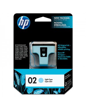 C8774WC - HP - Cartucho de tinta 02 ciano claro