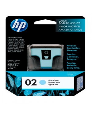 C8774WL - HP - Cartucho de tinta 02 ciano claro