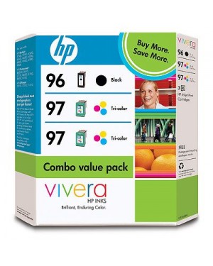 C9346BN - HP - Cartucho de tinta 96/97/97 preto ciano magenta amarelo