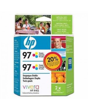 C9349FL - HP - Cartucho de tinta 97 ciano magenta amarelo Deskjet 6540