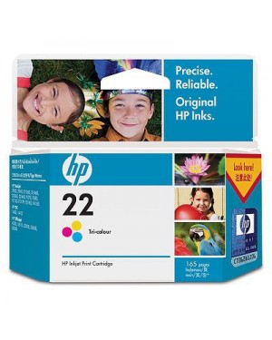 C9352ALP - HP - Cartucho de tinta 22 ciano magenta amarelo