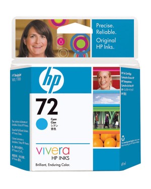 C9398A - HP - Cartucho de tinta 72 ciano Designjet T610 T620 T770 T1100 T1200 HD T2300 T790 T1300