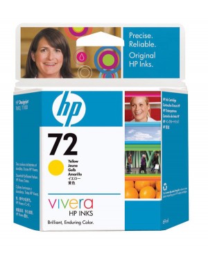 C9400A - HP - Cartucho de tinta 72 amarelo Designjet T610 T620 T770 T1100 T1200 HD T2300 T790 T1300