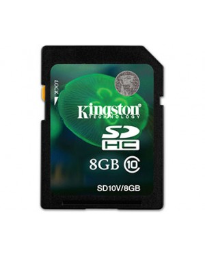 SD10V/8GB - Kingston - Cartão de Memória 8GB SDHC/SDXC Class 10 Flash Card