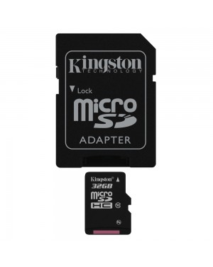SDC10/32GB I - Kingston - Cartão de Memória MicroSD 32GB + AdaptadorSD Classe 10