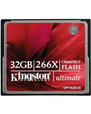 CF/32GB-U2 - Kingston - Cartão de Memoria CompactFlash 32GB Ultimate 266X