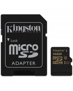 SDCA10/16GB * - Kingston Technology - Catão de Memória 16GB microSDHC CL10 UHC-I 90 45W Kingston