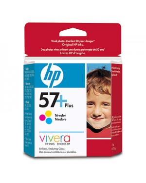 CB278AC - HP - Cartucho de tinta 57+ ciano magenta amarelo