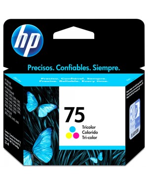 CB337WB - HP - Cartucho de tinta 75 ciano magenta amarelo Officejet J5780