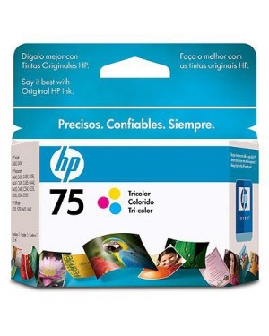 CB337WL - HP - Cartucho de tinta 75 ciano magenta amarelo Officejet J5780