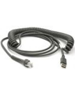 CBA-U09-C15ZAR - - Cabo USB Zebra Conector Série A 15ft (4.6m) Espiralado para Leitores Zebra
