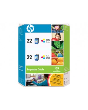 CC595BL - HP - Cartucho de tinta 22 ciano magenta amarelo